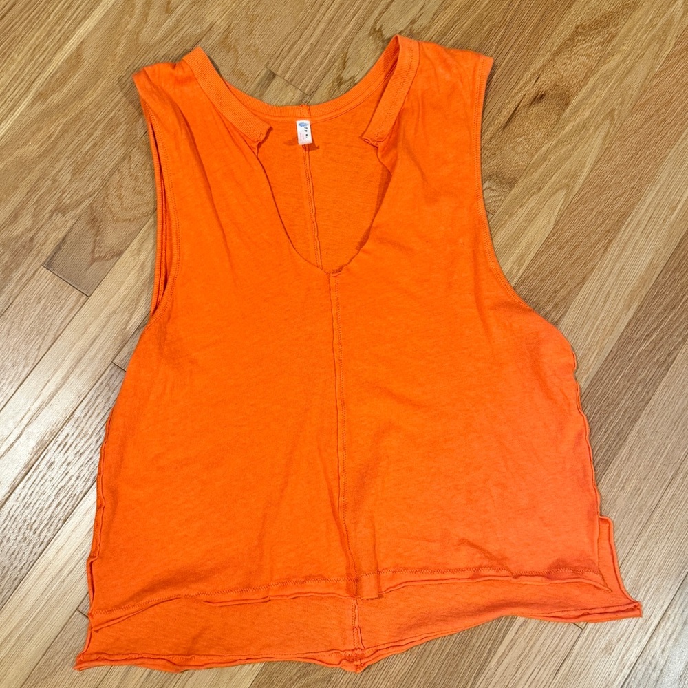 Free People Orange Tank - Picture 1 of 3